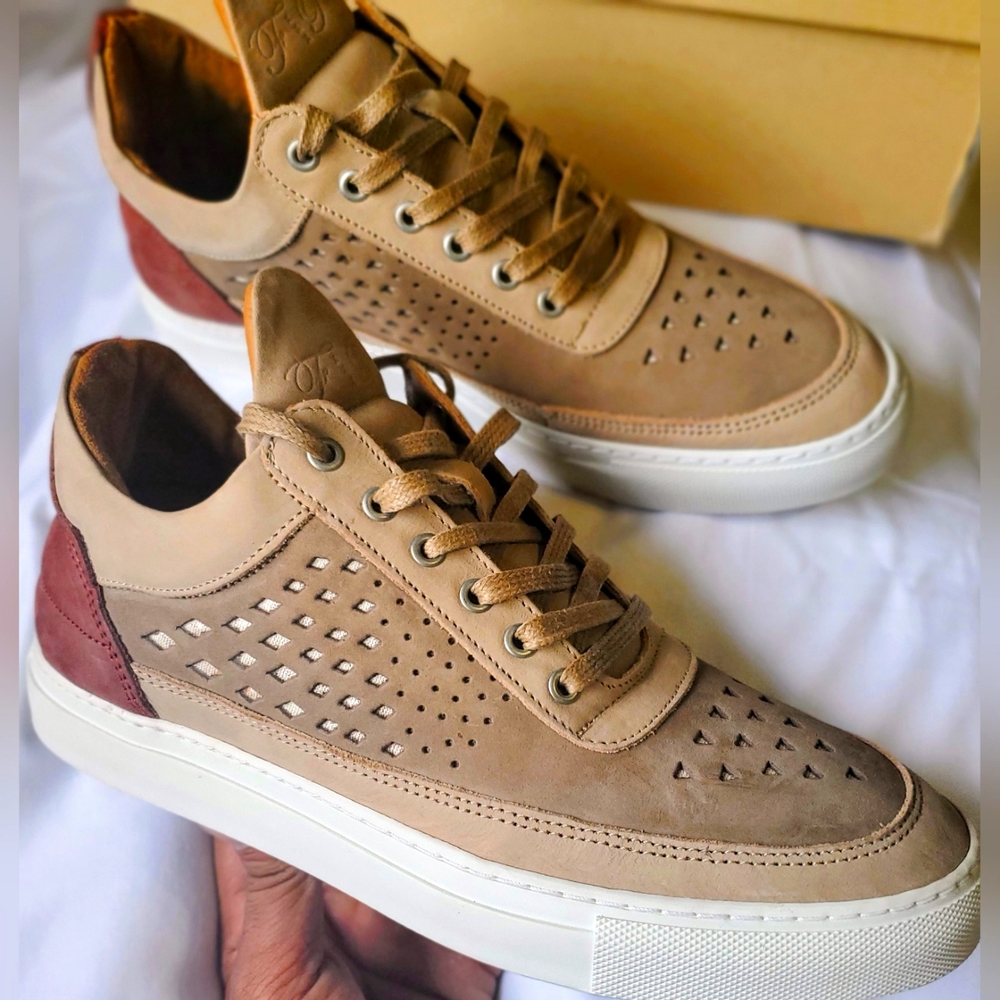 KITH x Filling Pieces Low Top Perforated Suede sz 41 SS14 Handmade in Portugal